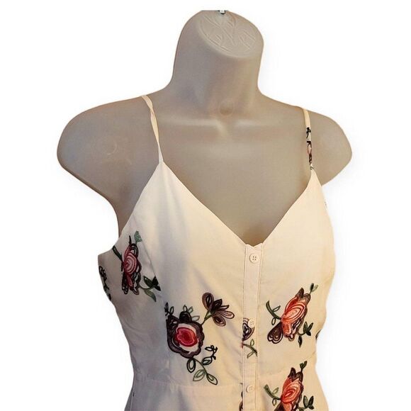 English Factory Cream Floral Dress sz M - Picture 2 of 6